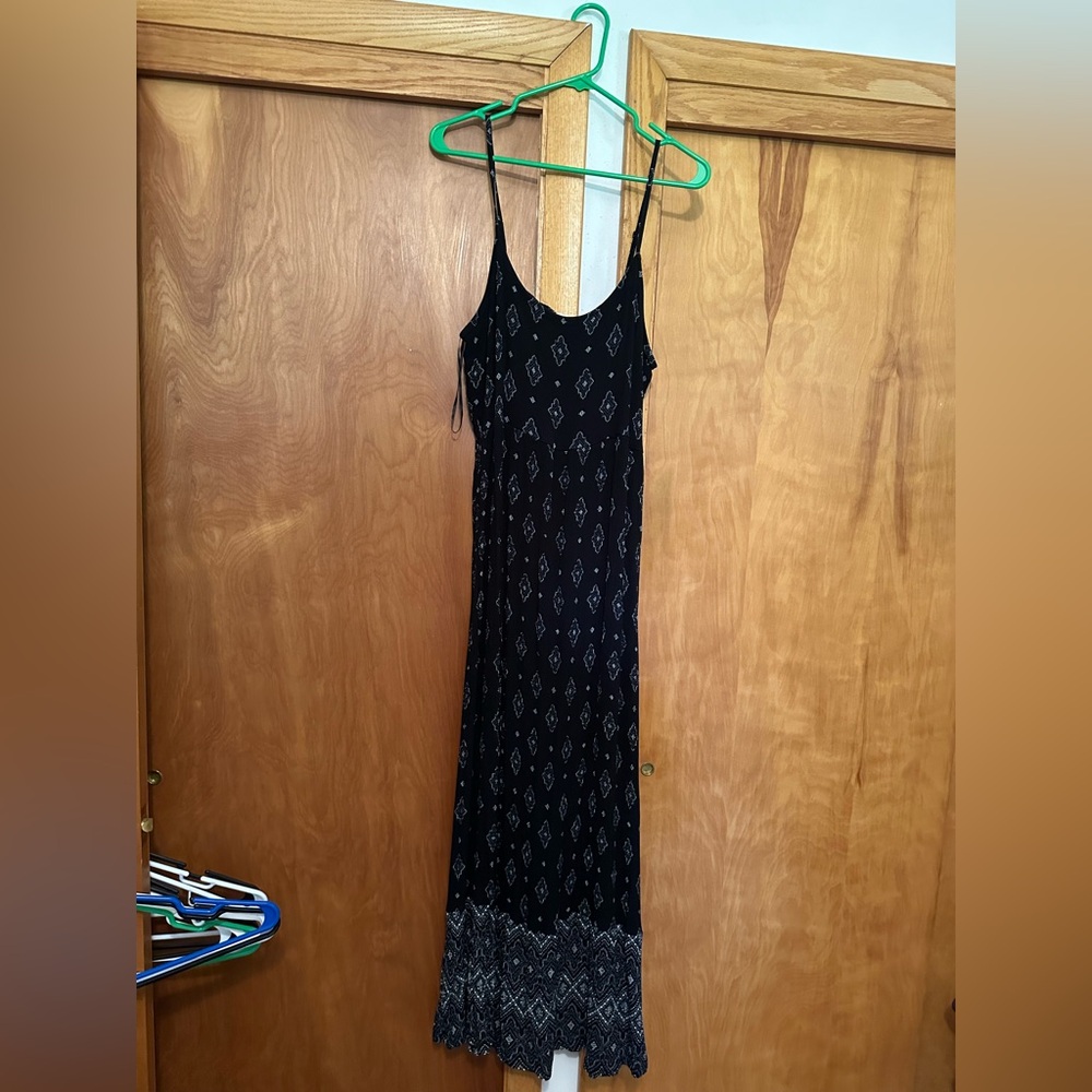 SO Black and White Patterned Maxi Dress